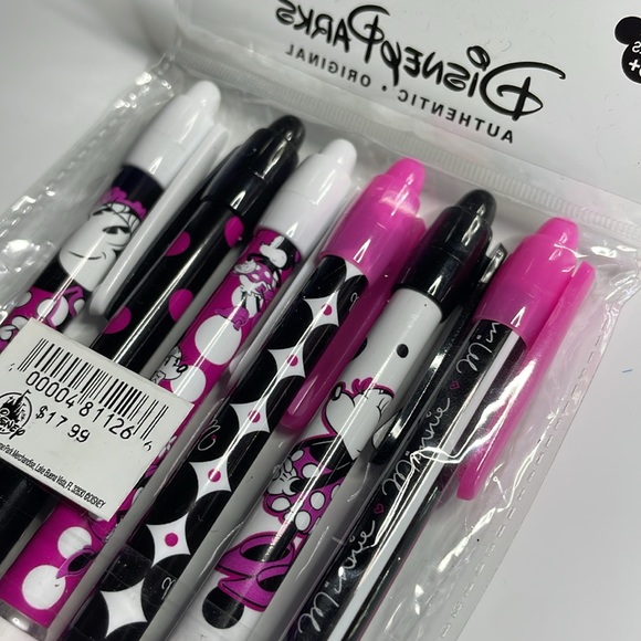 Disney Parks Authentic Minnie Mouse ballpoint pens, Set of 6 - black ink. - Picture 10 of 16